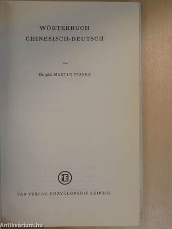 Wörterbuch Chinesisch-Deutsch