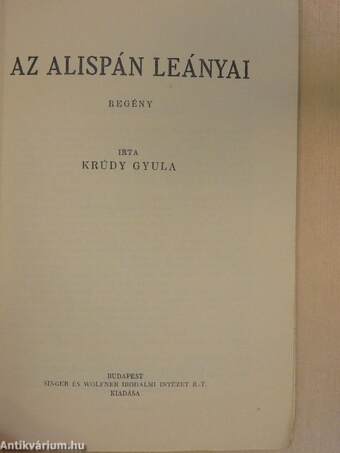 Az alispán leányai