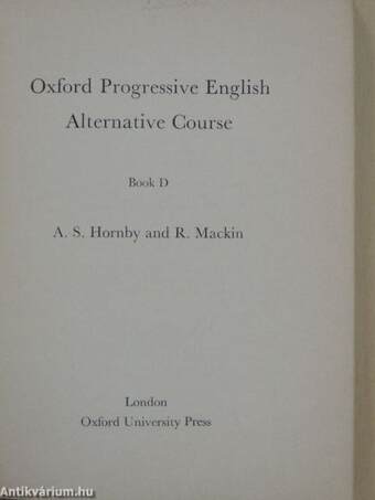 Oxford Progressive English Alternative Course - Book D