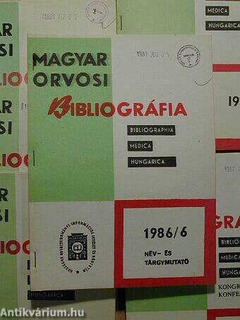 Magyar Orvosi Bibliográfia 1986.