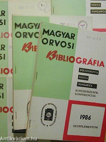 Magyar Orvosi Bibliográfia 1986.