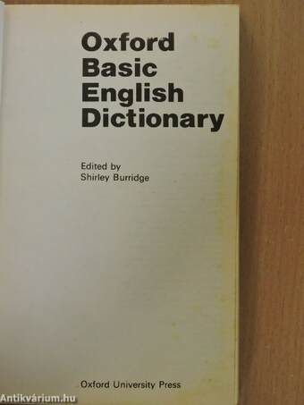 Oxford Basic English Dictionary