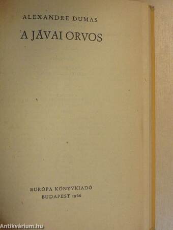 A jávai orvos