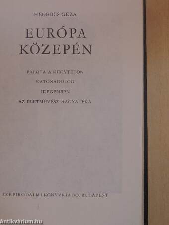 Európa közepén IV.