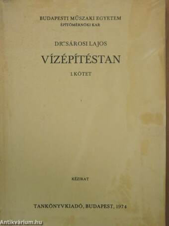 Vízépítéstan I.