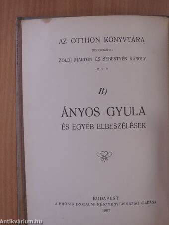 Ányos Gyula és egyéb elbeszélések