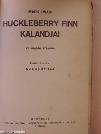 Huckleberry Finn kalandjai