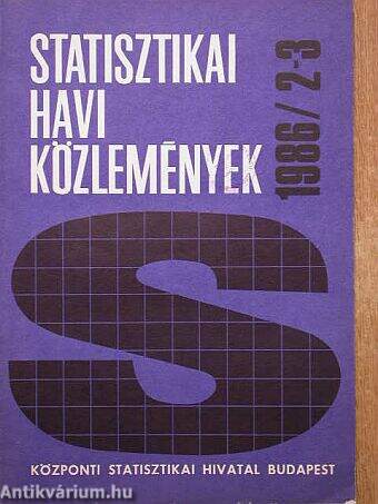 Statisztikai havi közlemények 1986/2-3.