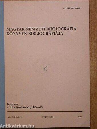 Magyar Nemzeti Bibliográfia 1987.