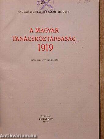 A Magyar Tanácsköztársaság 1919