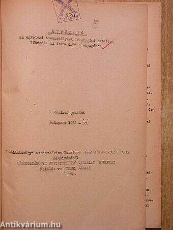 Útmutató az egyetemi tanszemélyzet ideológiai oktatása "Társadalmi formációk" c. anyagához