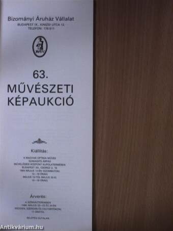 63. művészeti képaukció