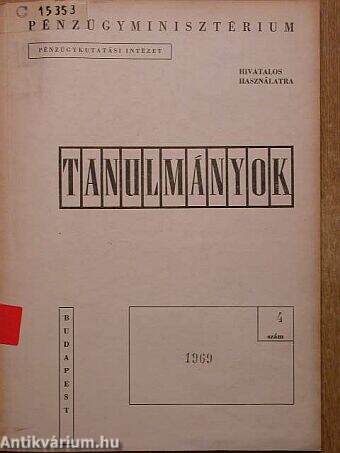 Tanulmányok 1969/4.