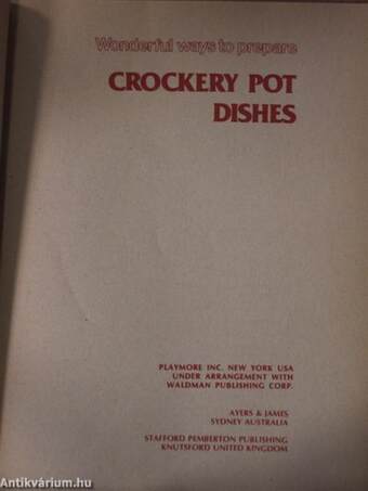 Crockery pot dishes