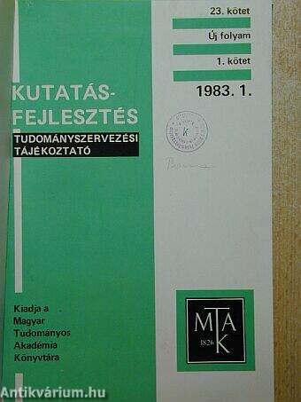 Kutatásfejlesztés 1983/1-6.