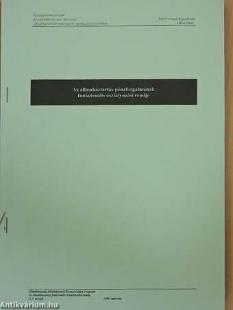 Az államháztartás pénzforgalmának funkcionális osztályozási rendje