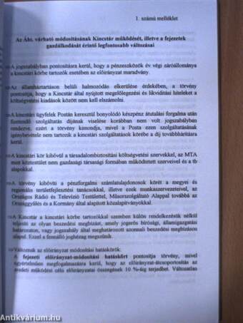 Tájékoztató jegyzet - A kincstári körbe tartozó költségvetési szervek részére a Kincstár előirányzatkezelési és finanszírozási rendszerében 1997. január 1-jével bekövetkező változásokról