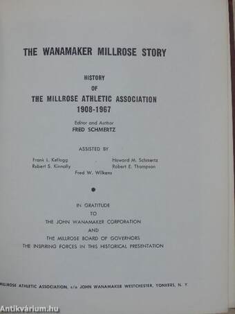 The Wanamaker Millrose Story