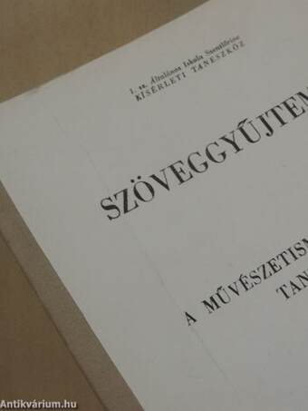 Szöveggyűjtemény a művészetismeret tantárgy tanulásához