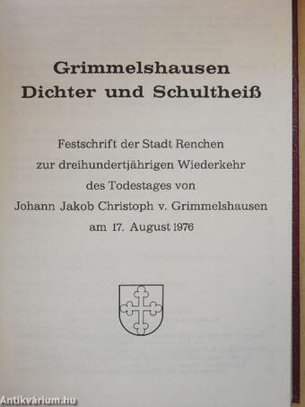 Grimmelshausen - Dichter und Schultheiß 1676-1976