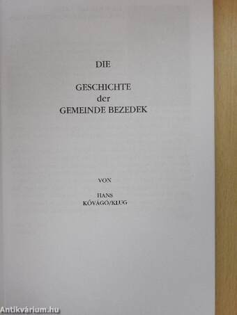 Die Geschichte der Gemeinde Bezedek