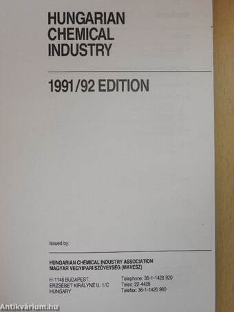 Hungarian Chemical Industry 1991/92