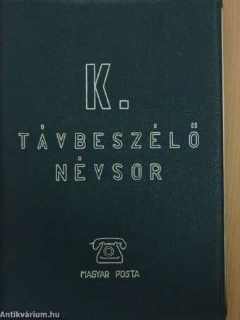 K. távbeszélő névsor