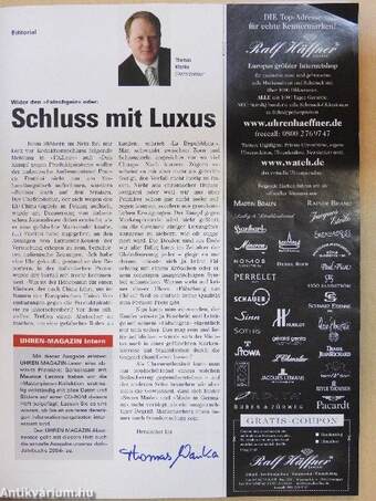 Uhren Magazin Dezember 2003 - CD-vel