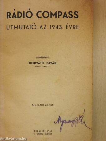 Rádió Compass - Útmutató az 1943. évre