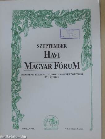 Szeptember Havi Magyar Fórum 1999.