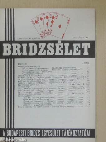 Bridzsélet 1980. április-május