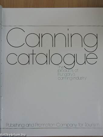 Canning catalogue