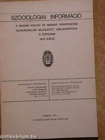 Szociológiai információ 1979/2-3.