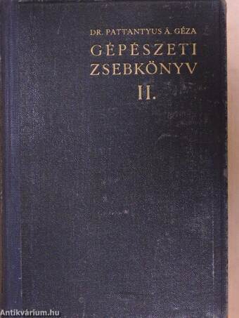 Gépészeti zsebkönyv II. (töredék)