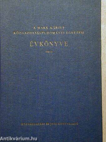 A Marx Károly Közgazdaságtudományi Egyetem Évkönyve 1955.