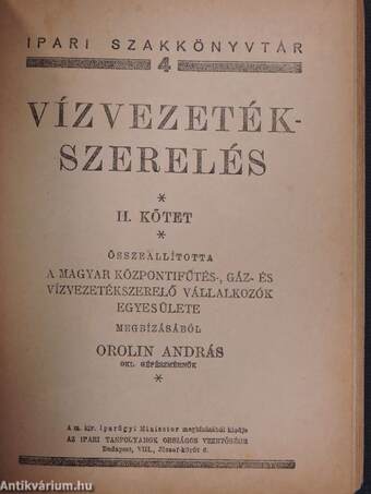 Vízvezetékszerelés I-III.