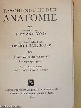 Taschenbuch der Anatomie I-III.