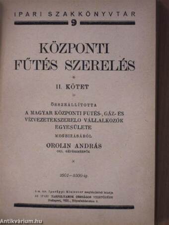 Központi fűtés szerelés I-II.