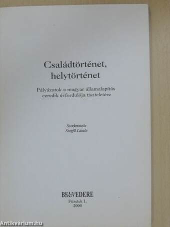 Családtörténet, helytörténet