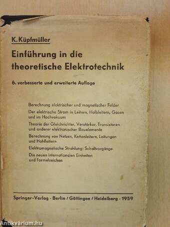 Einführung in die theoretische Elektrotechnik