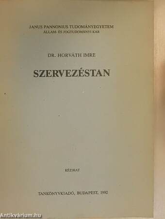 Szervezéstan