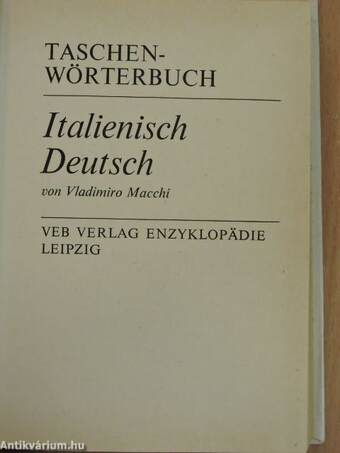 Taschenwörterbuch Italienisch-Deutsch