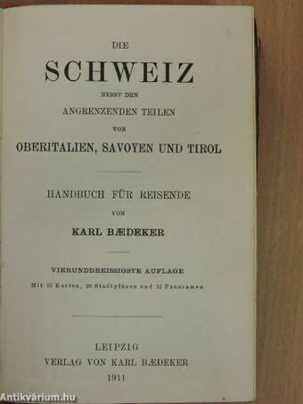 Die Schweiz nebst den Angrenzenden Teilen von Oberitalien, Savoyen und Tirol