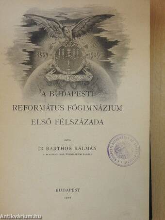 A budapesti református főgimnázium első félszázada