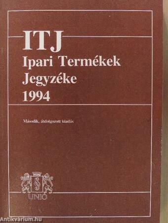 Ipari Termékek Jegyzéke 1994