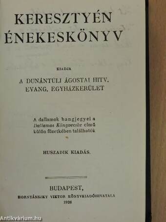 Keresztyén énekeskönyv