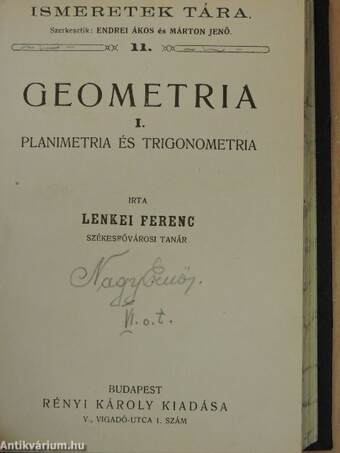 Az hiresneves Tholdi Miklósnak jeles cselekedeteiről és bajnokságáról való historia/Kölcsey Ferencz válogatott szónoki művei/Geometria I./Geometria II.