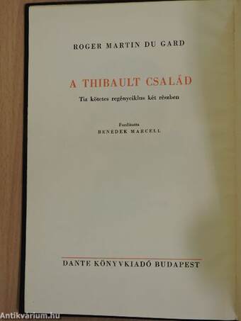 A Thibault család I-II.