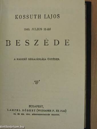 Assisi Szent Ferenc/Mikes leveleskönyve irodalmunkban/Kossuth Lajos 1848. julius 11-iki beszéde a haderő megajánlása ügyében/Költők és hősök/Szilágyi Mihály szabadulása/Mátyás deák/Hűség próbája/Emlékbeszéd Rudolf trónörökösről/A kérők/Julius Caesar