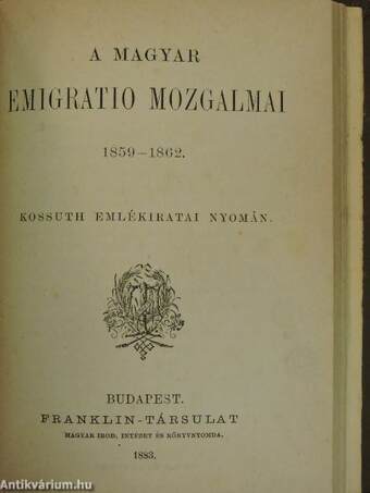 Az első lopás/Jóka ördöge/Ódák/Beszélyek az orosz életből/A magyar emigratio mozgalmai